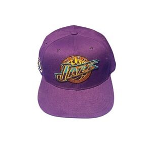 Utah Jazz Hat Cap Snap Back Mens One Size Purple NBA Basketball Mitchell & Ness